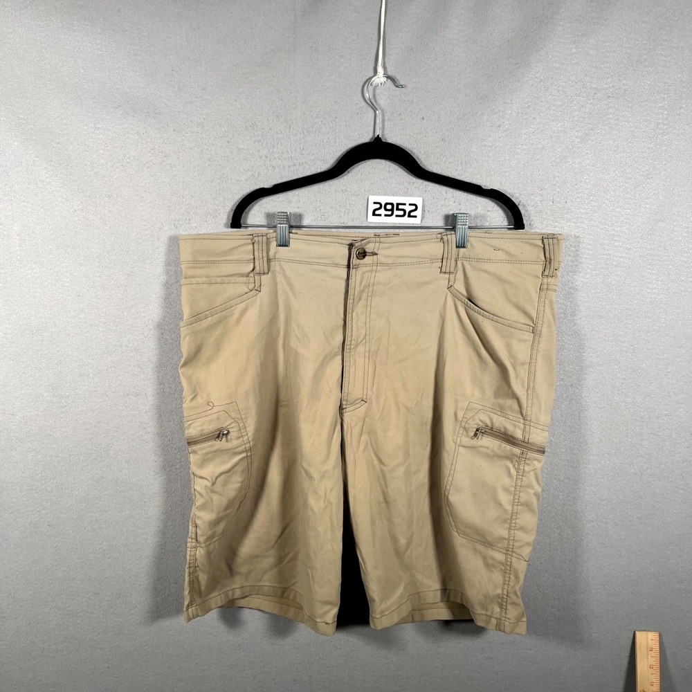 Wrangler Cargo Short Mens 42 Beige Nylon Stretch Outdoor Performance Relaxed Fit